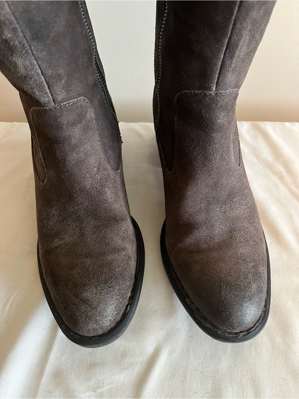 Born Women’s Knee-High Suede Boots in Dark Brown - Picture 2 of 14